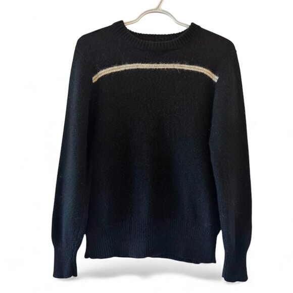 Vintage 90s Club Monaco Wool Sweater Men’s Small – Thick Knit Black Pullover - Picture 1 of 4